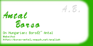 antal borso business card